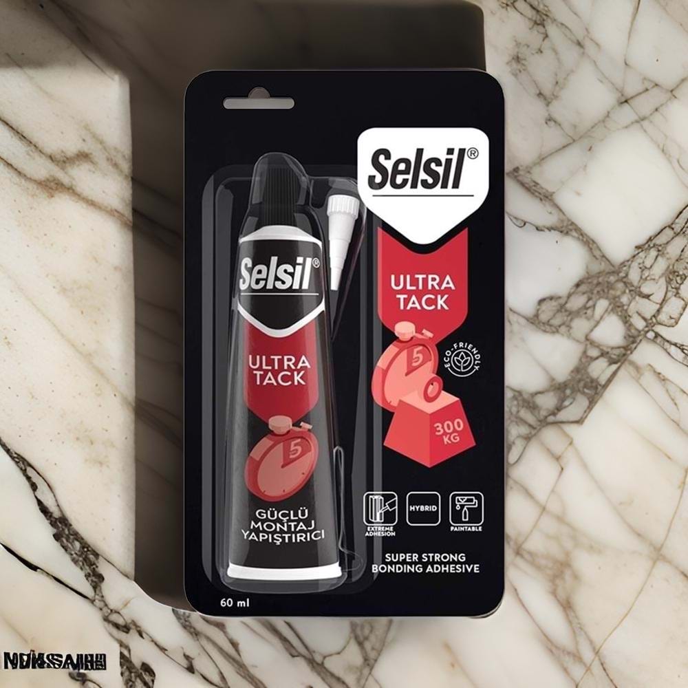 Selsil Ultra Tack Hibrid Korniş Yapıştırıcı Beyaz Tüp 60 ml