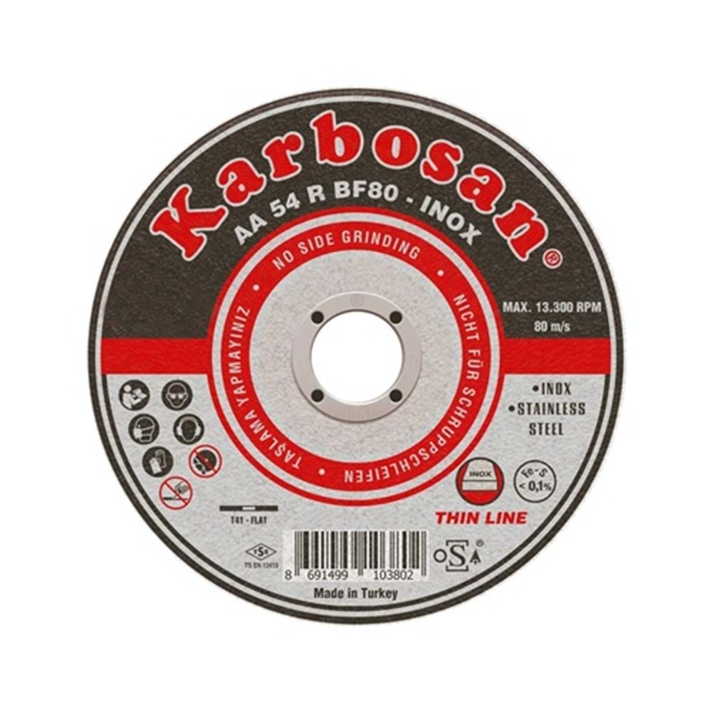 Karbosan İnox Kesici Thin Line 180x1.9x22.23