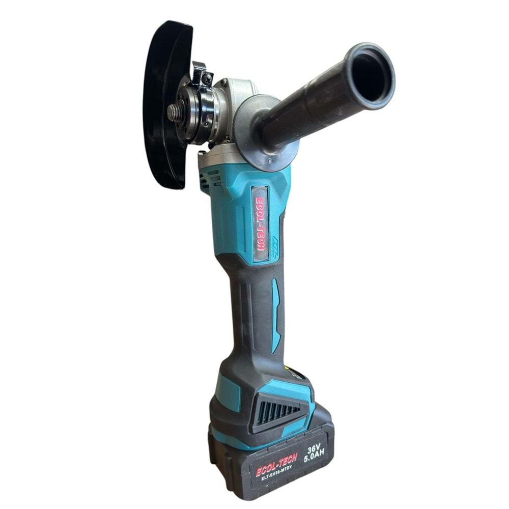 Ecol-Tech Akülü Şarjlı Avuç Taşlama Makinesi 115mm 36V 5.0Ah