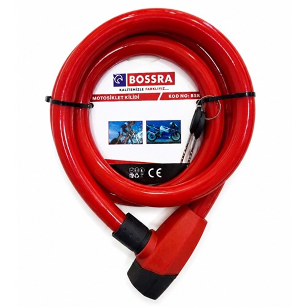 Bossra Bisiklet Motorsiklet Bisiklet Kilidi 18mm x 150cm