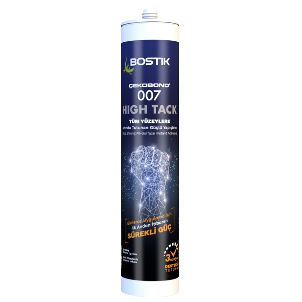 Bostik Çekobond 007 High Tack Hibrit Çok Amaçlı Korniş/Kornej Yapıştırıcı Beyaz 290 ml
