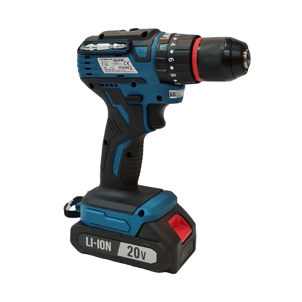 Catpower 1320 Şarjlı Akülü Vidalama Darbeli Matkap 20V 2.0AH