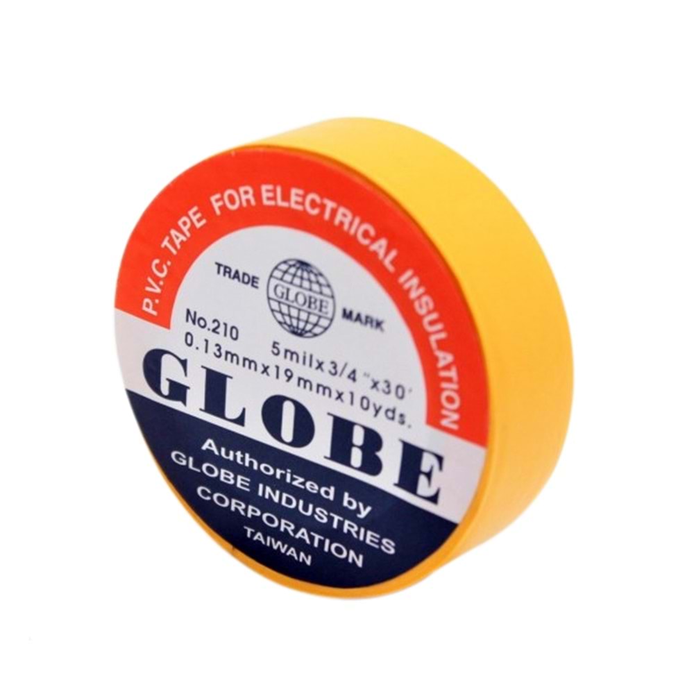Globe Elektrikçi Bandı İzole Bant 19 x 10Yds Sarı
