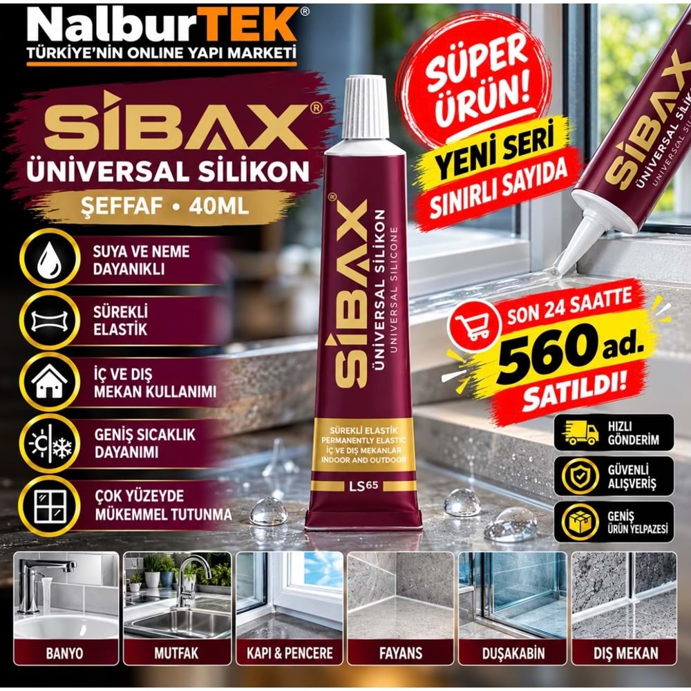 Sibax Tüp Silikon Şeffaf 40ml