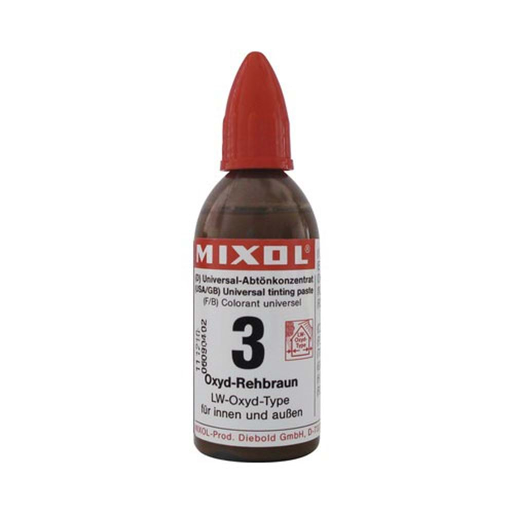 Mixol Renk Tüpü Kahverengi No:3 - 20ml