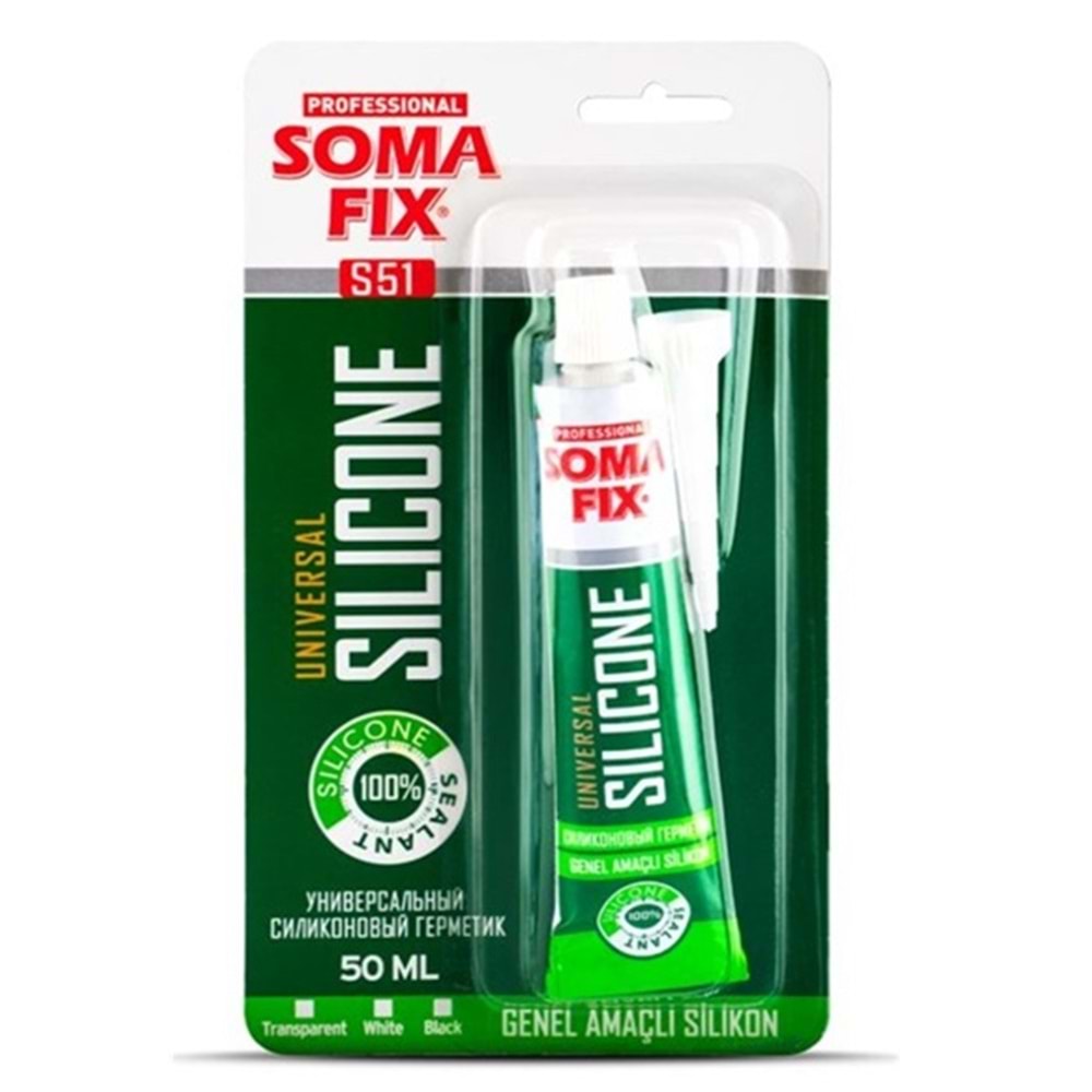 Somafix Üniversal Tüp Silikon Beyaz 50ml