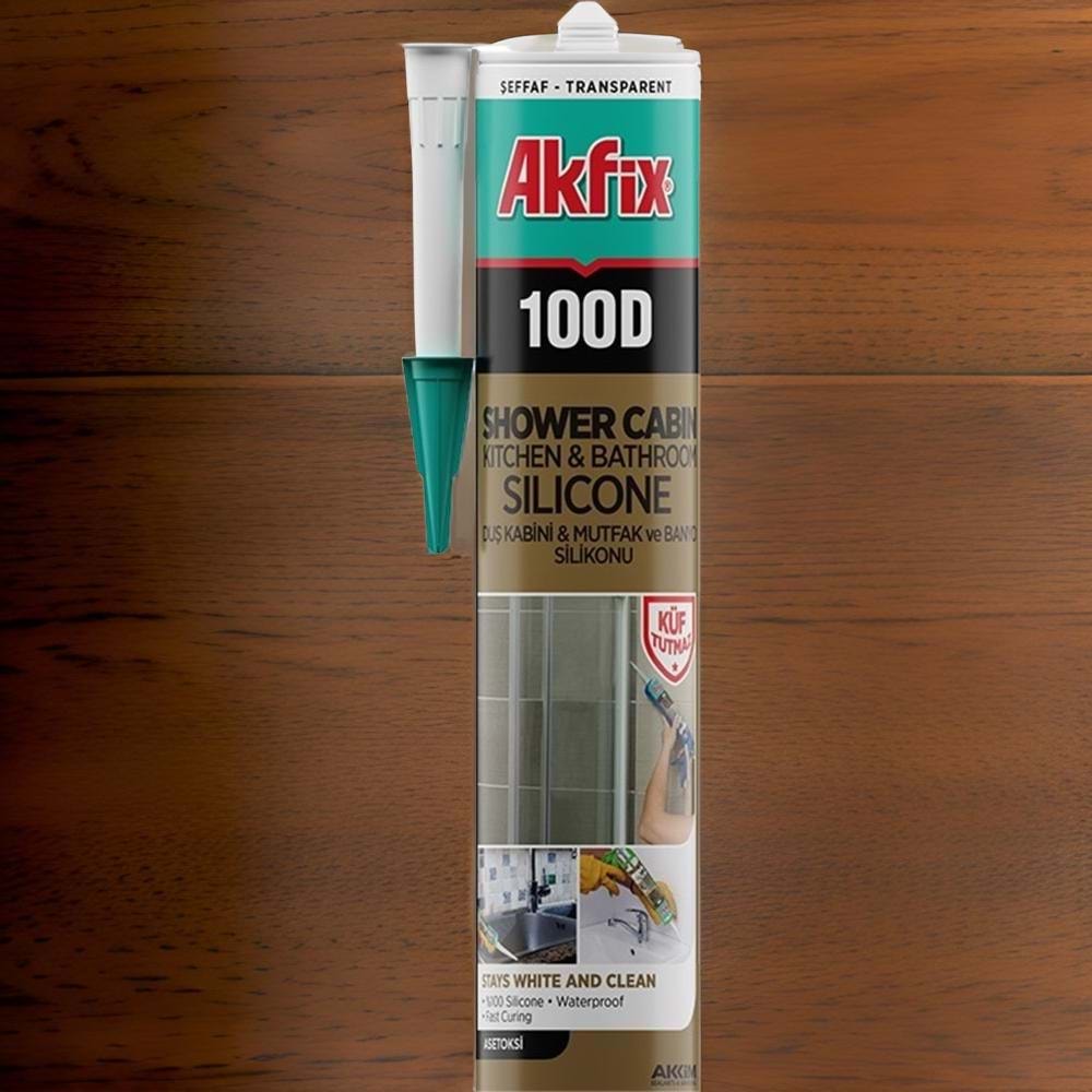 Akfix 100D Duşakabin Silikonu Beyaz 280ml