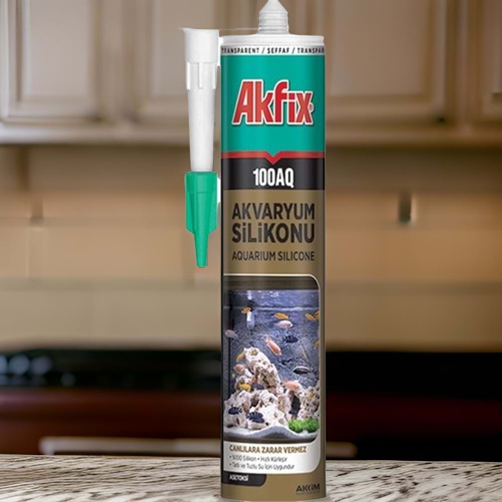 Akfix 100AQ Akvaryum Silikonu Şeffaf 280ml