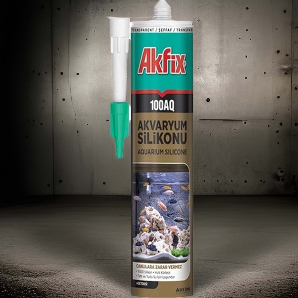 Akfix 100AQ Akvaryum Silikonu Şeffaf 280ml