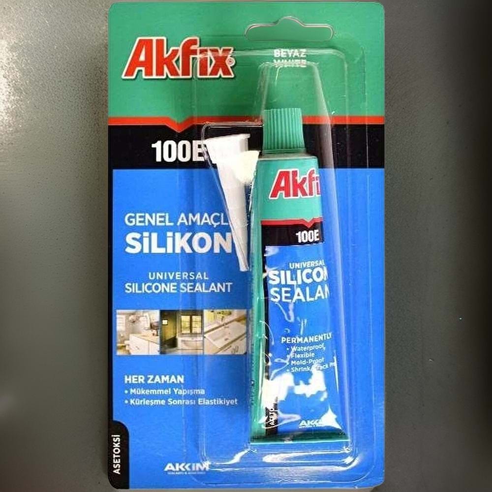 Akfix 100E Tüp Silikon Şeffaf 50ml