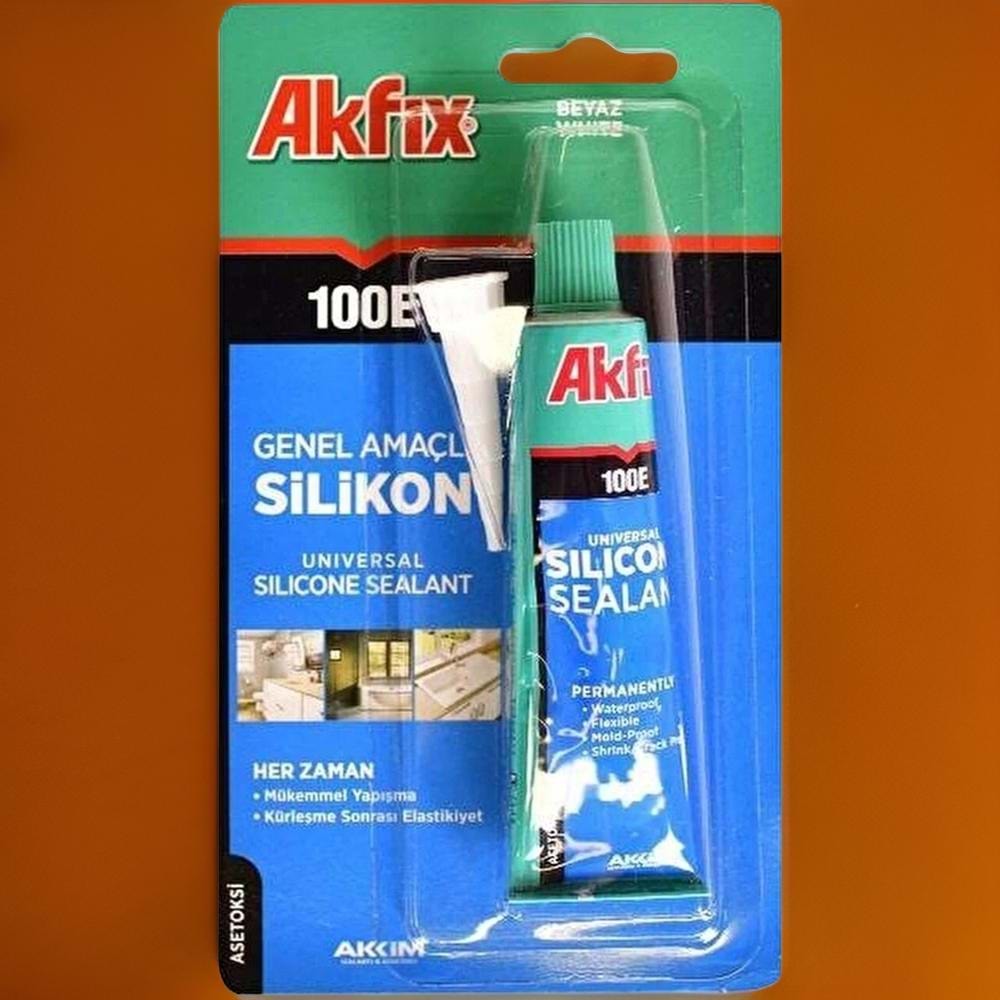 Akfix 100E Tüp Silikon Şeffaf 50ml