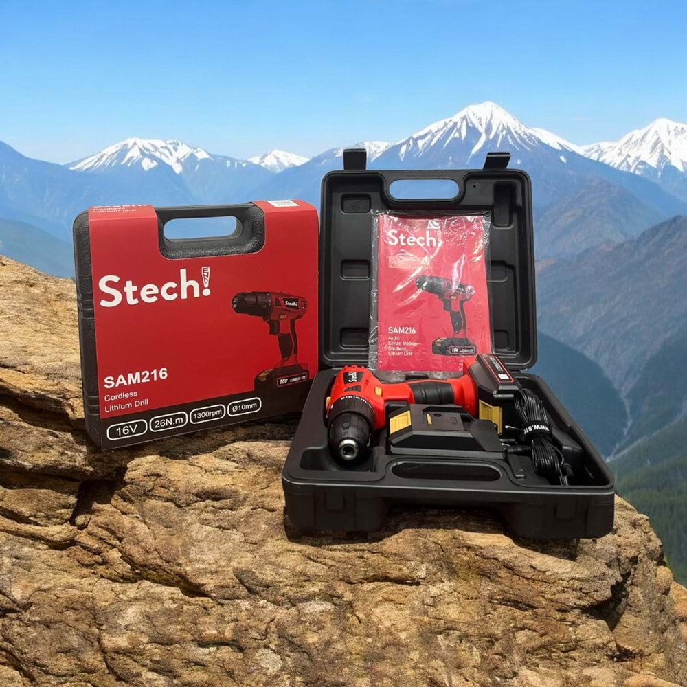 Stechend Akülü Şarjlı Matkap SAM216-2x1.5 Ah