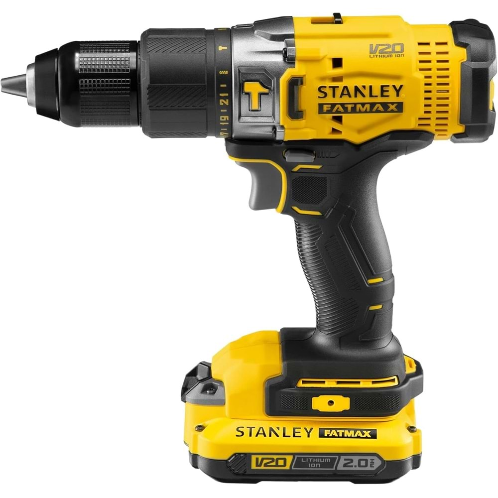 Stanley Lityum Çift Akülü Darbeli Matkap 18V 2.0AH V20