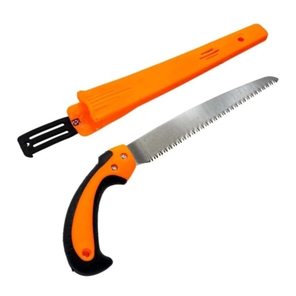 Hand Sfd Kılıflı Bağ Budama Testeresi İnce Diş Turuncu 270mm