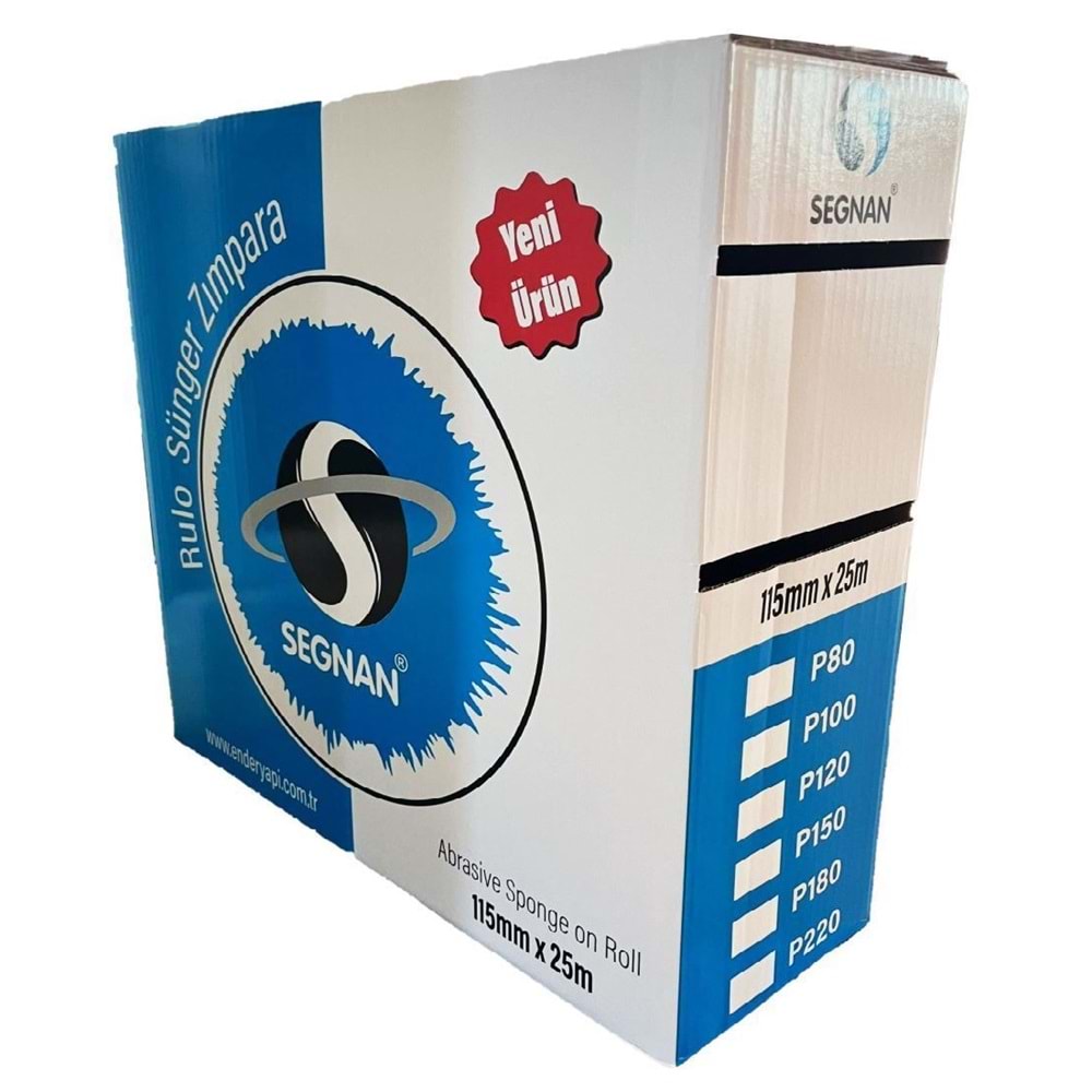 Segnan Rulo Sünger Zımpara 115mm 25mt 180 Kum