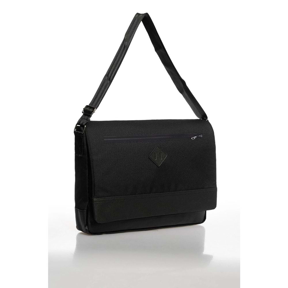 Vg Unisex 15 inch Laptop, Çapraz ve Omuz Postacı Çantası - Siyah