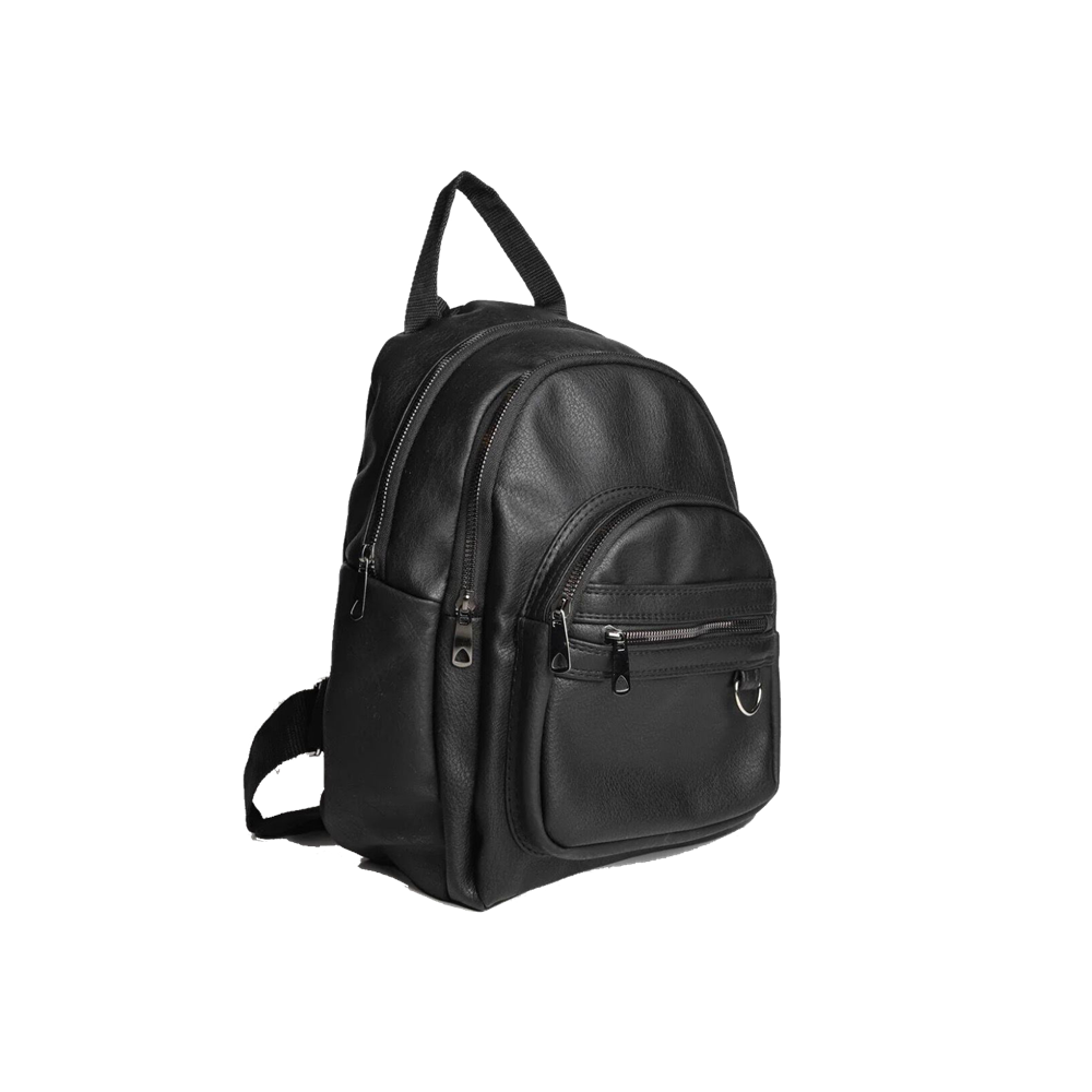 Yumuşak Yıkanmış Deri Sırt Çantası Siyah