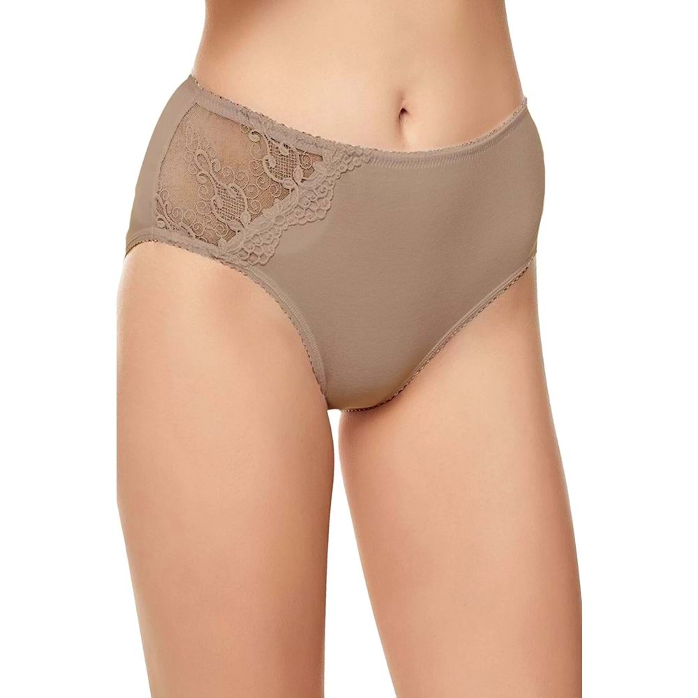 Belinay 018 Dantel Ayrıntılı Bayan Külot Vizon L