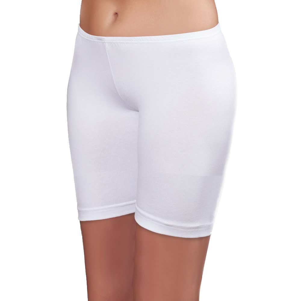 Belinay 0289 Kadın Modal Kısa Tayt Beyaz XL