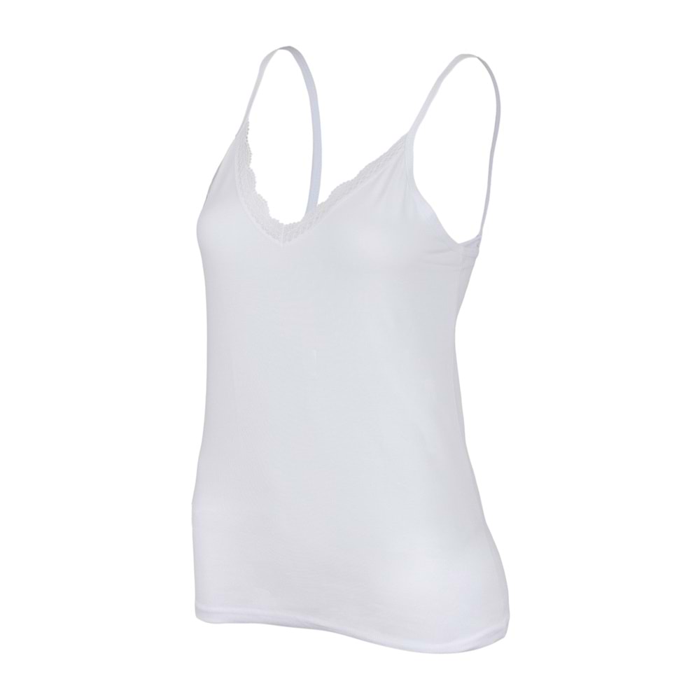 Belinay 0749 Dantelli Bayan Atlet Beyaz L