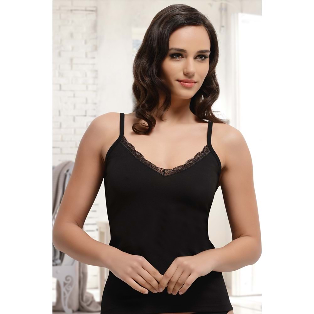 Belinay 0749 Dantelli Bayan Atlet Siyah L