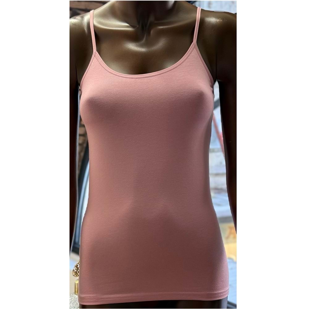 Belinay 0821 İp Askılı Bayan Atlet PudraPembe L