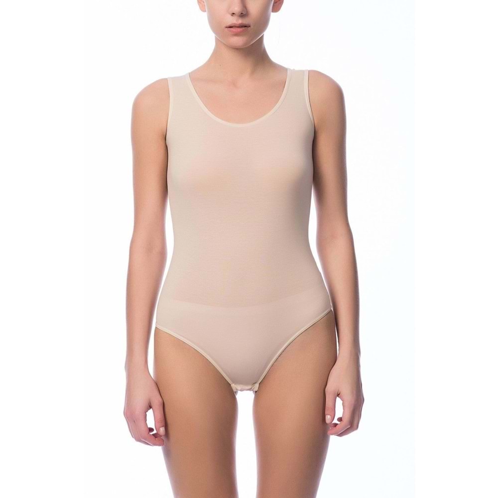 Belinay 0844 Geniş Askılı Çıtçıtlı Badi Ten M