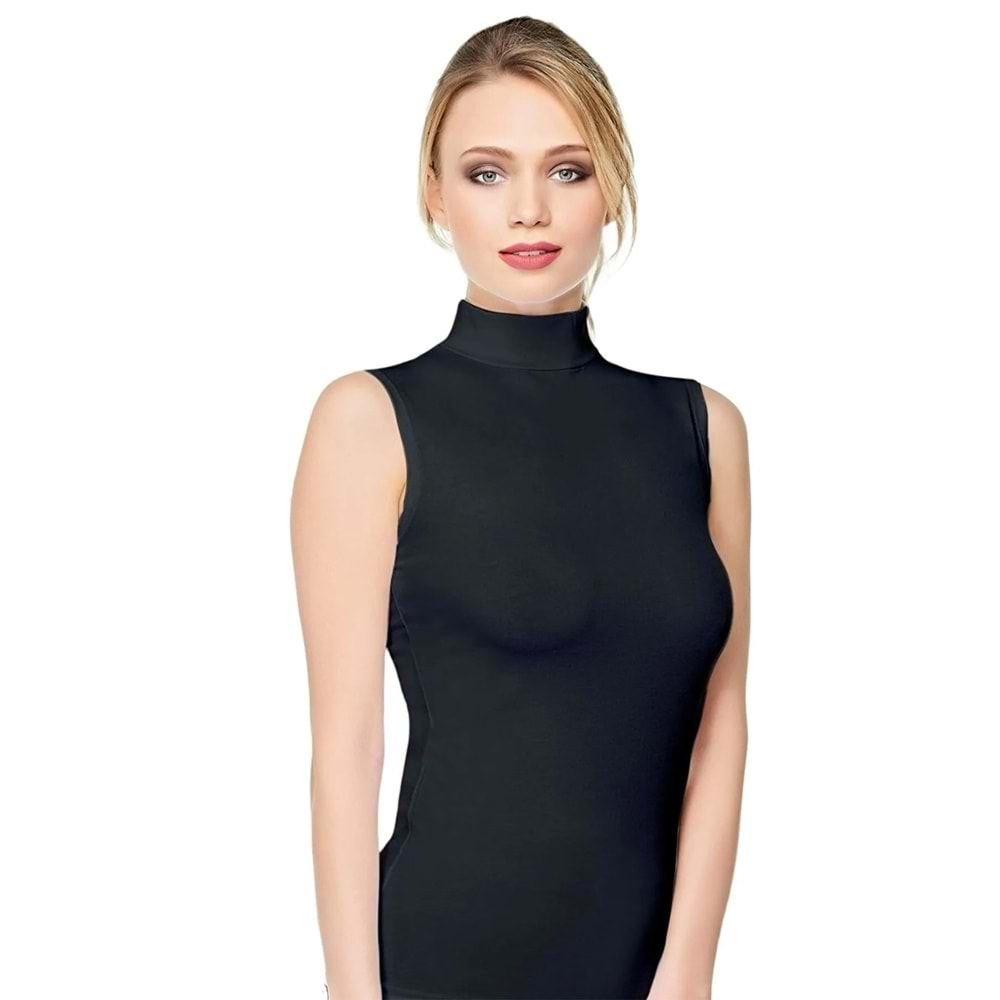 Belinay 0995 Bayan Sıfır Kol Atlet Siyah XL