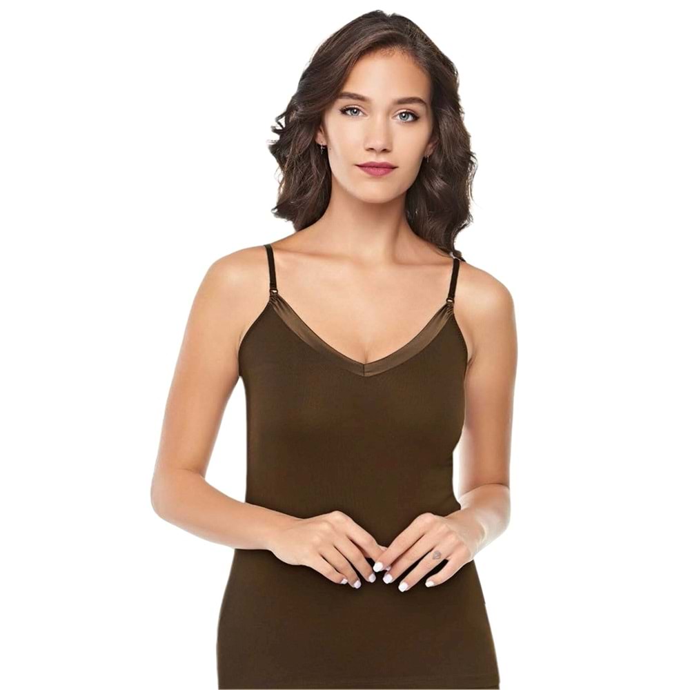 Belinay 1063 Kadın İp Askılı Atlet Vizon XL