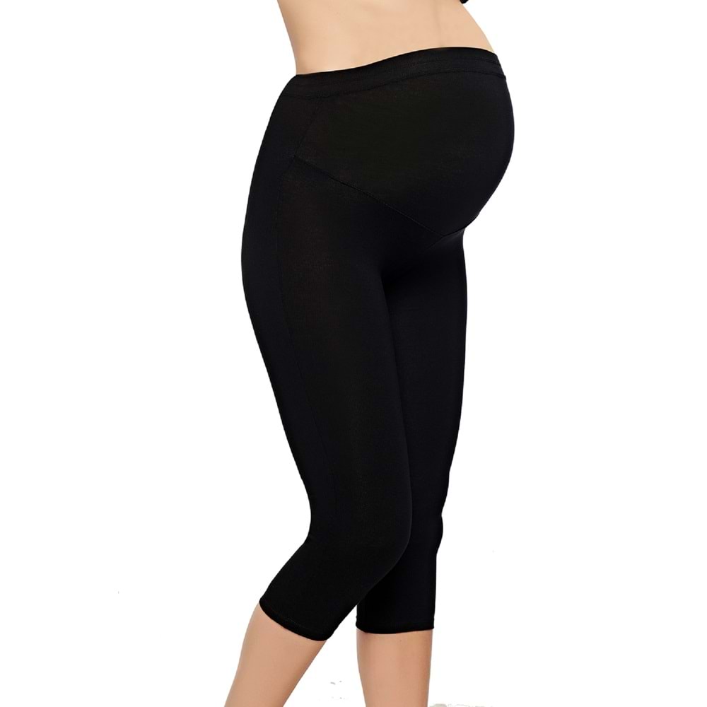 Belinay 5010 Modal Hamile Kapri Tayt Siyah XL