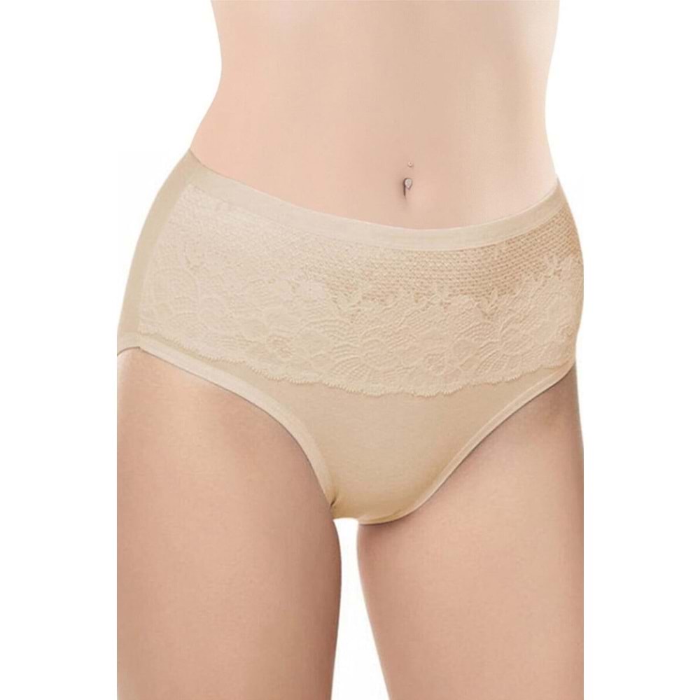 Belinay 2 Adet 0193 Yüksek Bel Toparlayıcı Kadın Külot Ten XL