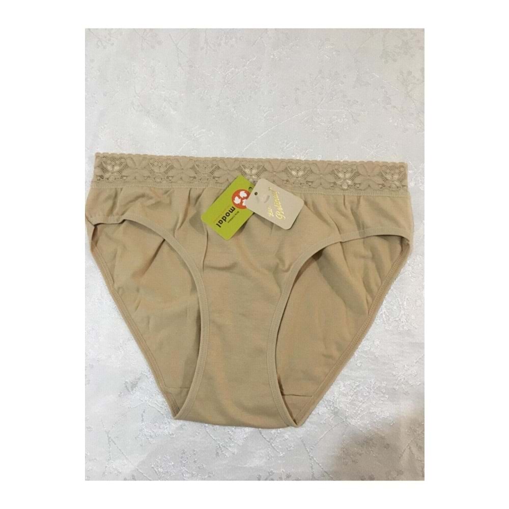 Belinay 6 Adet 04 Kadın Modal Beli Dantelli Külot Ten XL