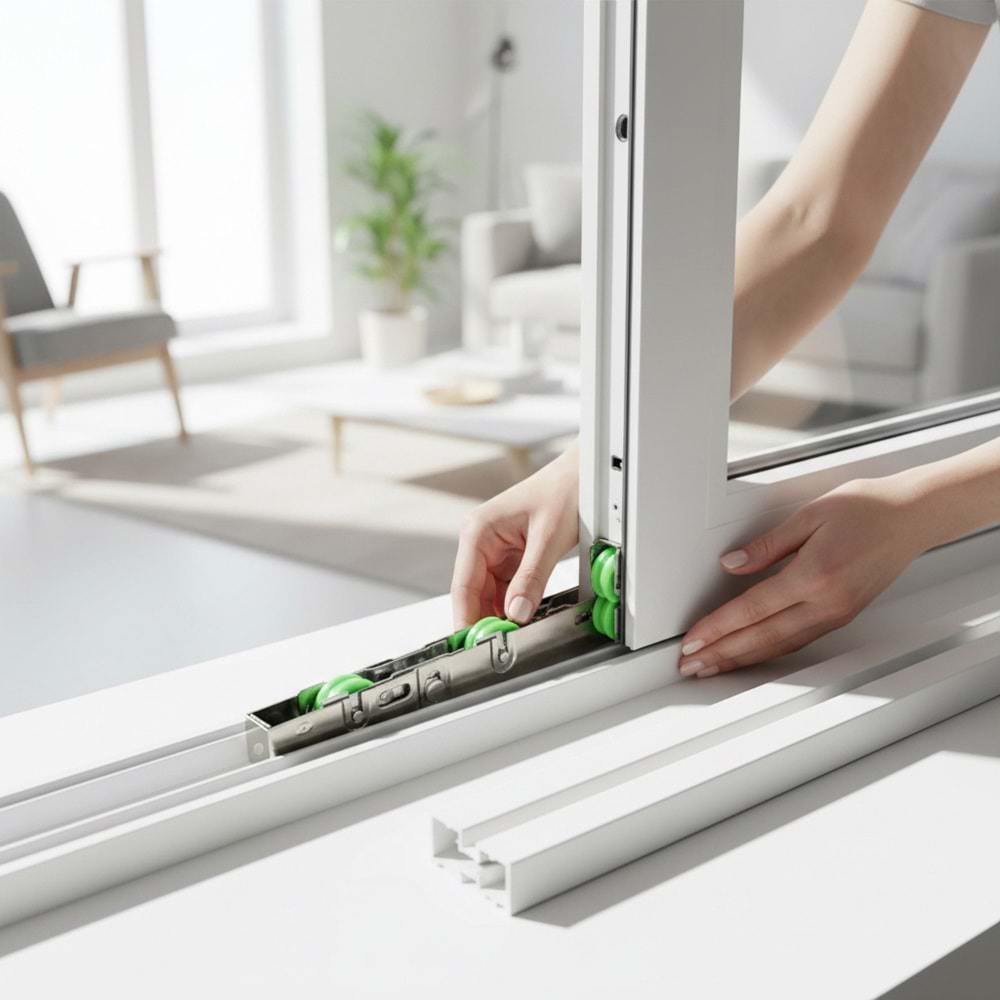 Hırsan Pvc Pimapen Kapı Pencere Altı Sürme/Sürgü Tekeri Polyamid