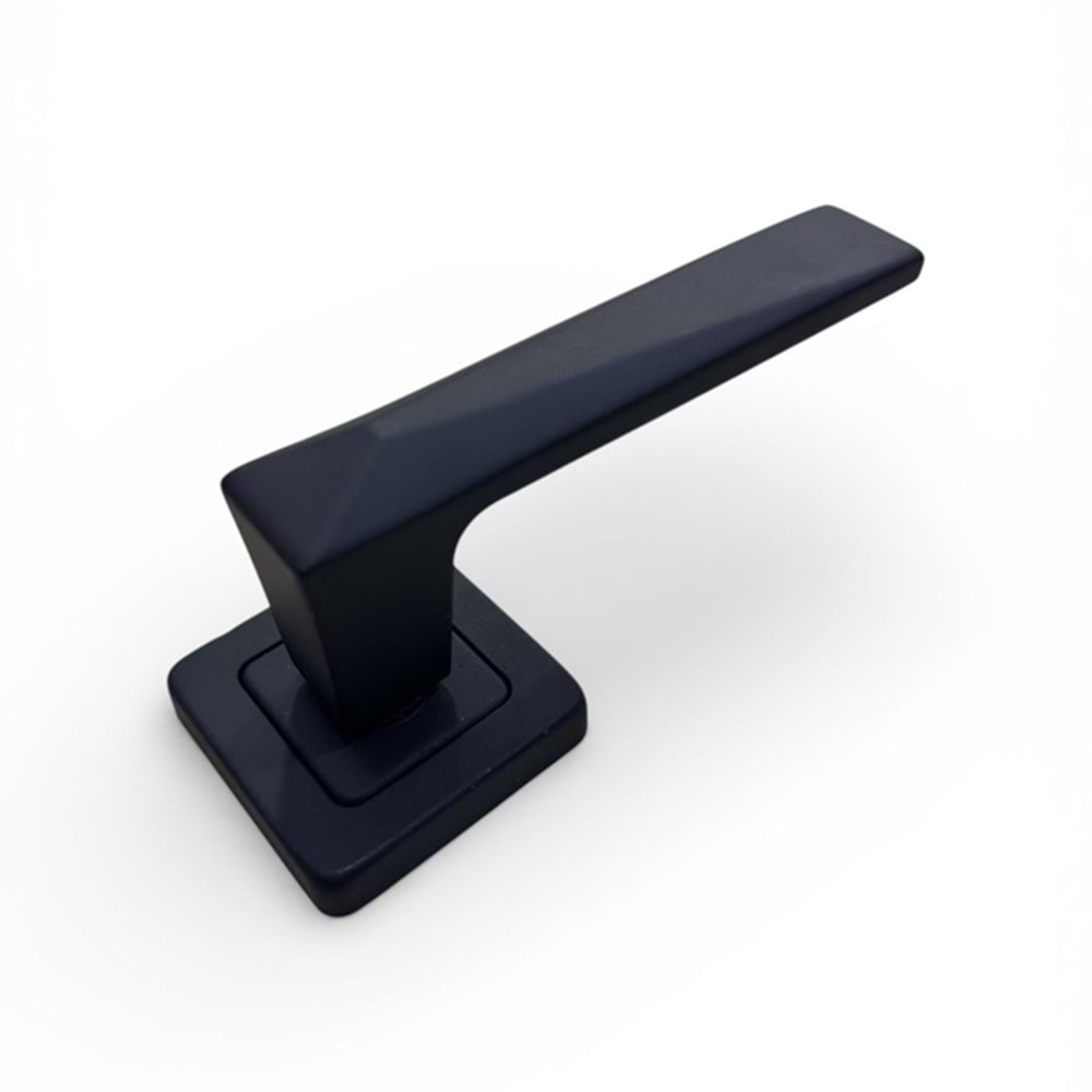 Hırsan Almira Rozetli Kapı Kolu Siyah (Takım) Wc