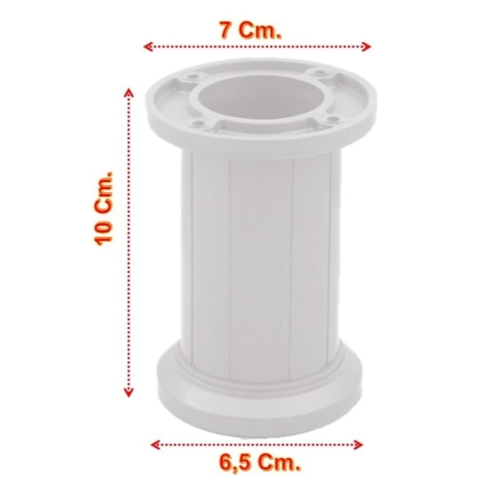 Hırsan Plastik Baza Ayağı Jumbo Beyaz Ayarlı 10 cm