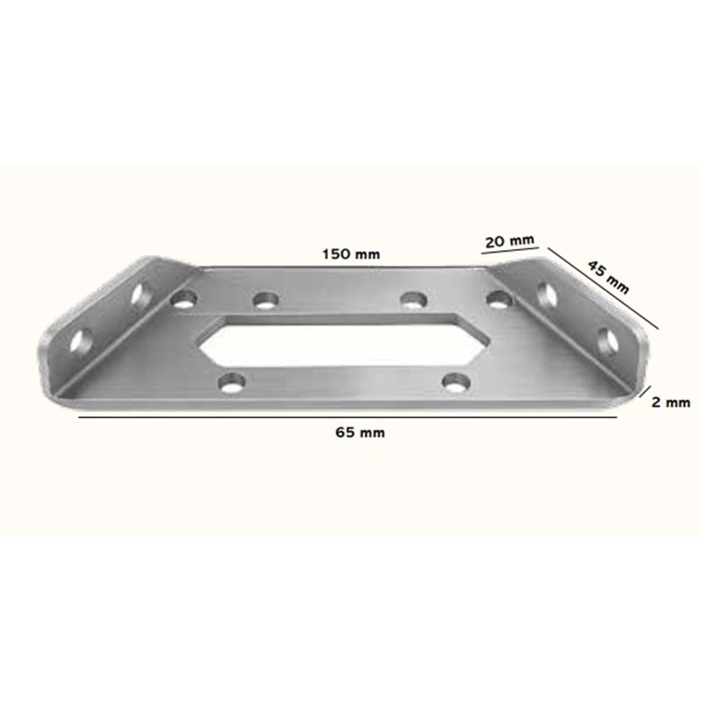 Hırsan Çok Amaçlı Gönye Yönsüz Köşe Bağlantı Birleştirme Sac Köşebent