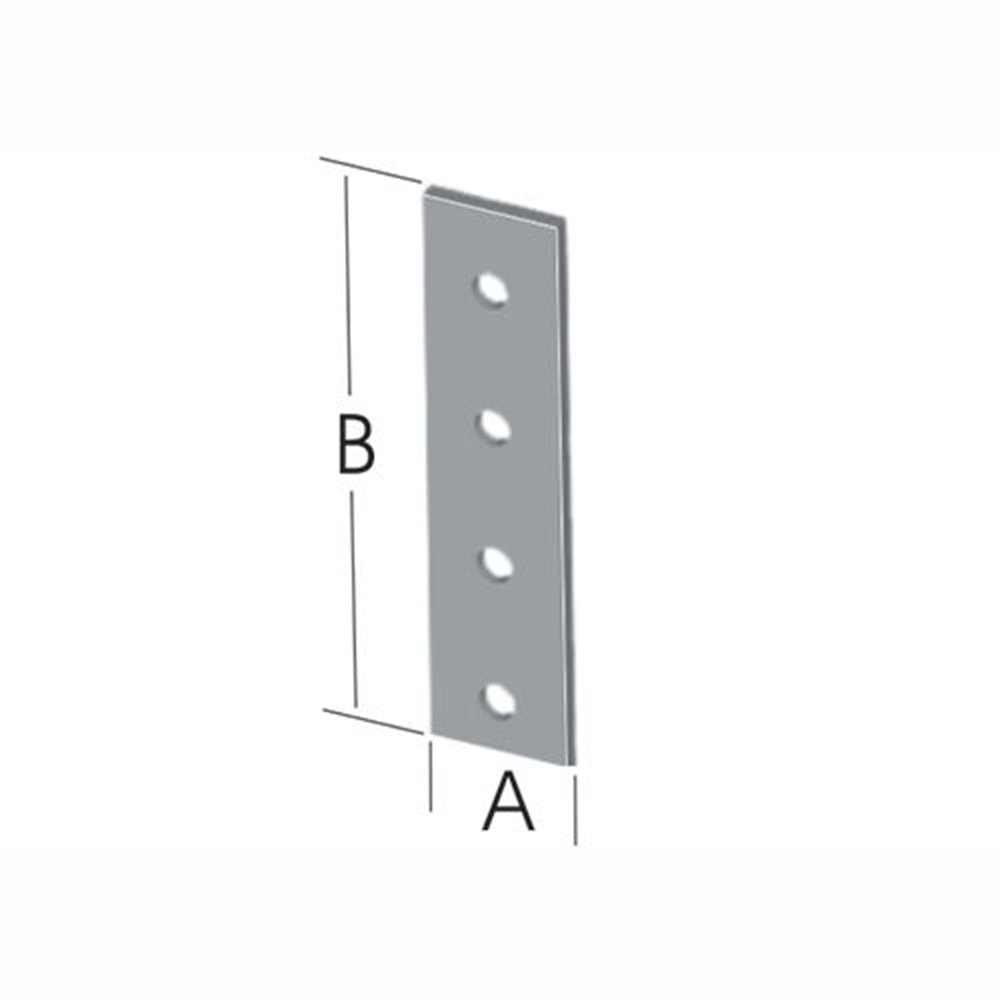 Hırsan Düz Bağlantı Sac Gönye 20x80mm