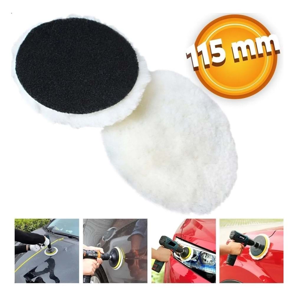 Hırsan Pasta Polisaj Keçesi Cırtlı Ped 115mm