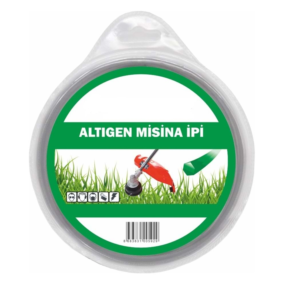 Hırsan Tırpan Misinası Altıgen 4mm x 29mt