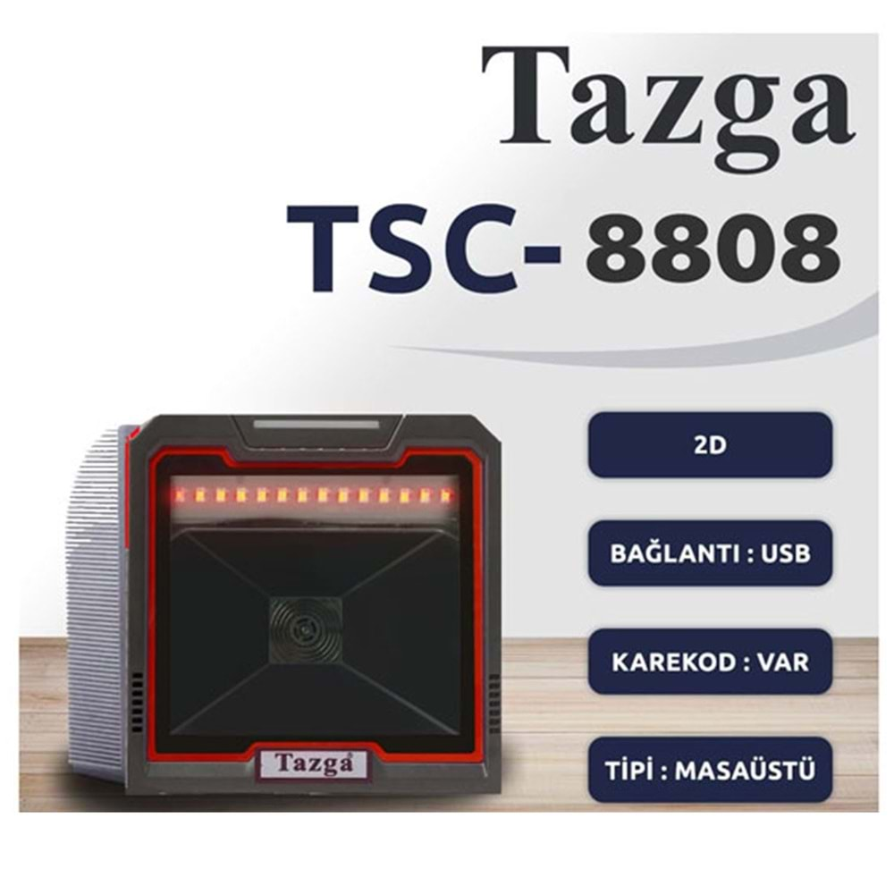 Tazga Tsc 8808 2D Masa Tipi Barkod Okuyucu