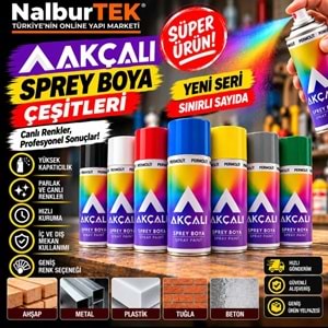Akçalı Sprey Boya 400ml 301 Parlak Beyaz