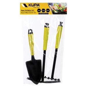 Kupa Üçlü Bahçe Seti Metal Kürek-Çapa-Tırmık