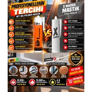 NP1 Ms Polimer Mastik 290ml Alüminyum Gri