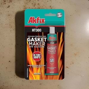 Akfix Rtv Tüp Yüksek Isı Silikonu 300 Derece Kırmızı 50ml
