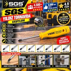 SGS Yıldız Tornavida 3x100 mm