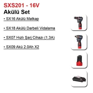 Stechend Akülü Set SXS201-16V