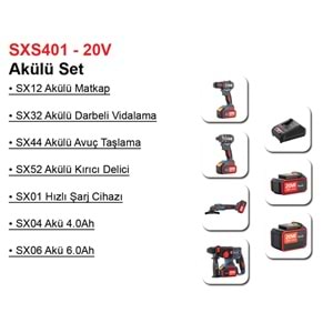 Stechend Akülü Set SXS401-20V