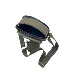 Xbaby Mini Cüzdanlı Kumaş Çapraz Çanta Haki