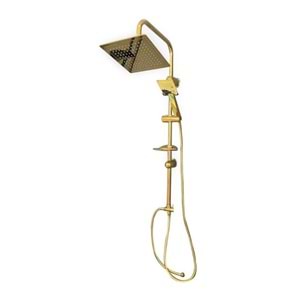Hırsan Robot Duş Takımı/Seti Gold Lüx Kare