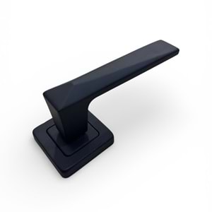 Hırsan Almira Rozetli Kapı Kolu Siyah (Takım) Wc